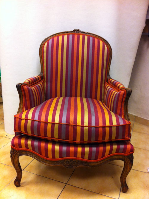 fauteuil bergere-rayure